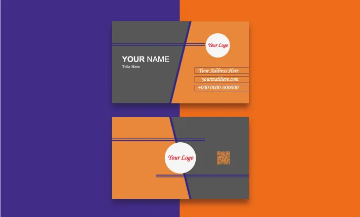 Colorful Orange Color Based Business card Design