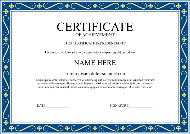 Certificate Template Design